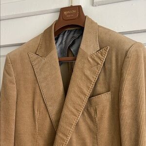 Boss Tan Bespoke Corduroy Blazer